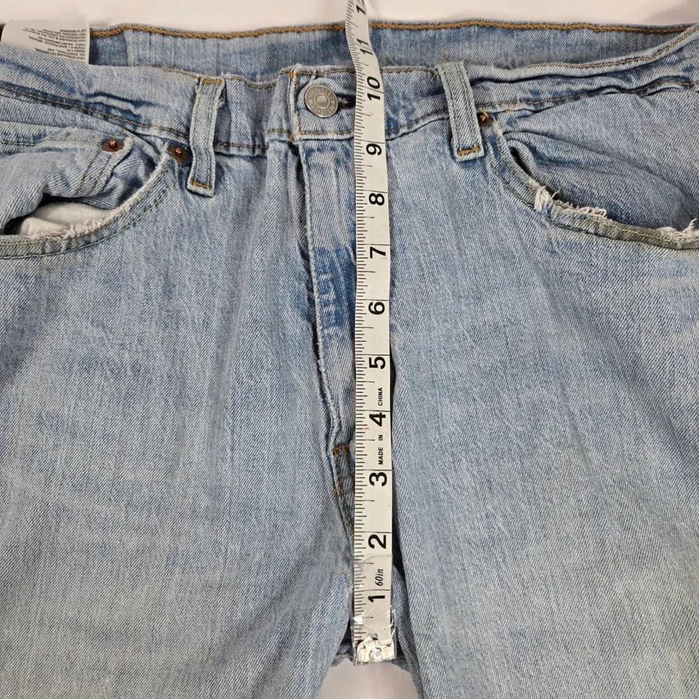 Levi's 505 Jeans Regular Fit Light Wash Denim Pants 31x32 A little‎ Dirty Thrash